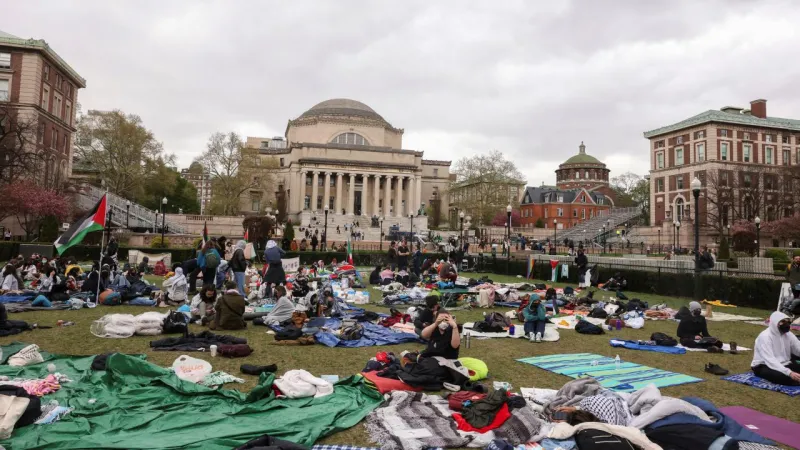 ABDde Columbia Üniversitesi önünde düzenlenen Filistin protestosunda 3 kişi gözaltına alındı